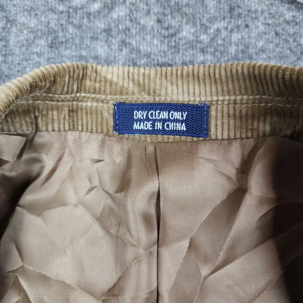 Meeting Street Corduroy Blazer Mens 42L‎ Tan 100% Cotton 2-Button Sport Coat